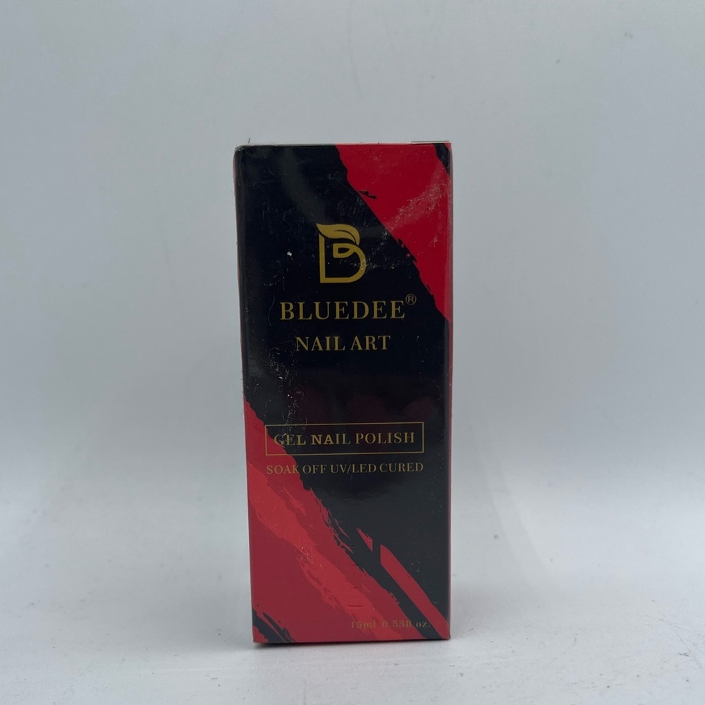 Bluedee Nail Polish Red Glitter Gel 0.55 Fl. Oz. NEW & Sealed